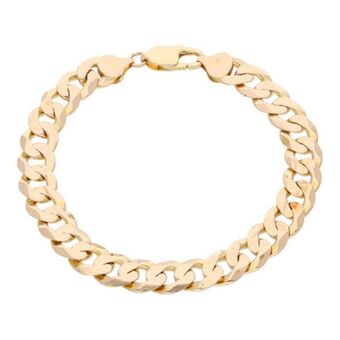 Nacional Monte de Piedad Pulsera eslabón barbado en oro amarillo 14 kilates. oferta
