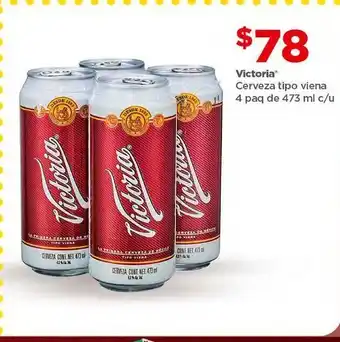 Bodega Aurrerá Cerveza victoria 4 paq de 473ml c/u oferta
