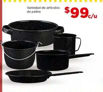 Bodega Aurrerá Variedad de artículos peltre oferta