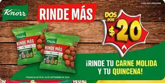 Bodega Aurrerá Carne molida knorr oferta