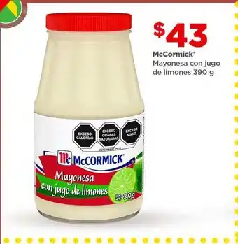 Bodega Aurrerá Mayonesa con jugo mccormick 390g oferta