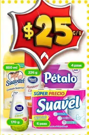 Bodega Aurrerá Papel higiénico suavel 6 pzas oferta