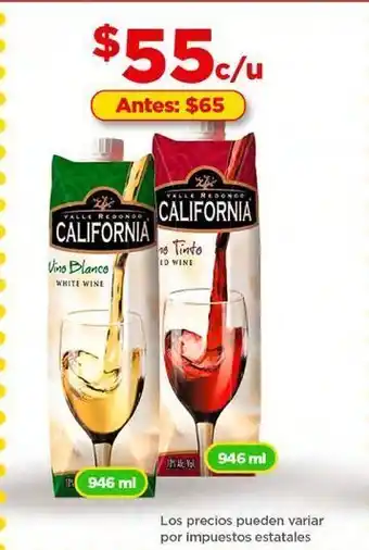 Vino blanco california x 946ml