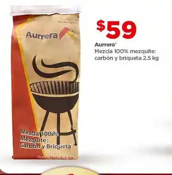 Mezcla 100% mezquite: carbón y briqueta aurrera 2,5kg