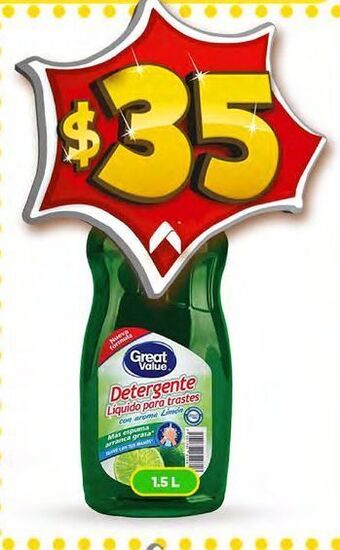 Bodega Aurrerá Detergente líquido great value 1,5l oferta