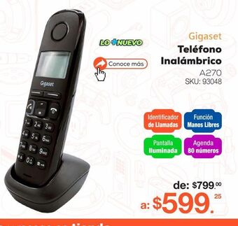 RadioShack Teléfono inalámbrico gigaset a270 bk / negro oferta