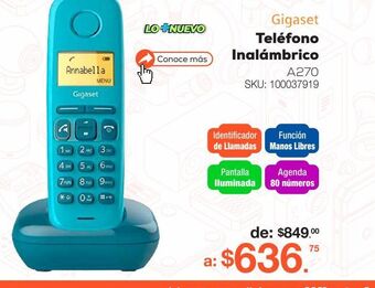 RadioShack Teléfono inalámbrico gigaset a270 / azul oferta