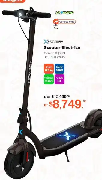 RadioShack Scooter eléctrico hover alpha / plegable / luz led / negro oferta