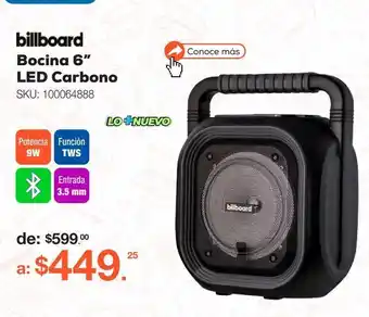 RadioShack Bocina bluetooth led billboard carbono / negro oferta