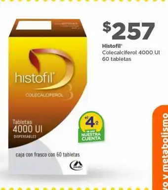 Bodega Aurrerá Histofil colecalciferol 60 tabs oferta