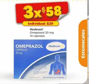 Medimart omeprazol 20mg 14 caps (3 und)