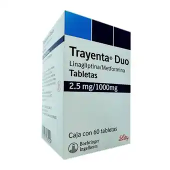 Trayenta duo 2.5 mg/1000 mg 60 tabletas