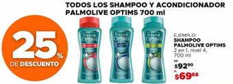 Shampoo palmolive optims 2 en 1 nivel 4 700ml