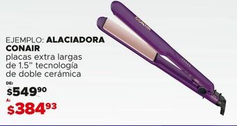DelSol Alaciadora conair 1,5" doble ceramica oferta