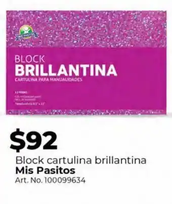 Block cartulina brillantina mis pasitos