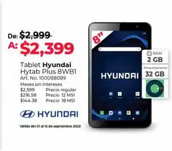 Tablet hyundai hytab plus 8wb1