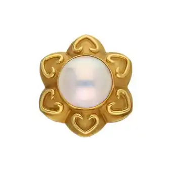 Nacional Monte de Piedad Dije diseño especial con media perla en oro amarillo 18 kilates. oferta