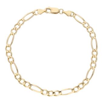 Nacional Monte de Piedad Pulsera de tres eslabones por uno en oro amarillo 14 kilates. oferta
