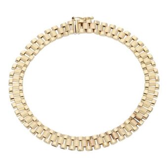 Nacional Monte de Piedad Pulsera eslabón articulado en oro amarillo 14 kilates. oferta