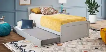 Muebles Dico Cama individual con cama baja tammy gris oferta