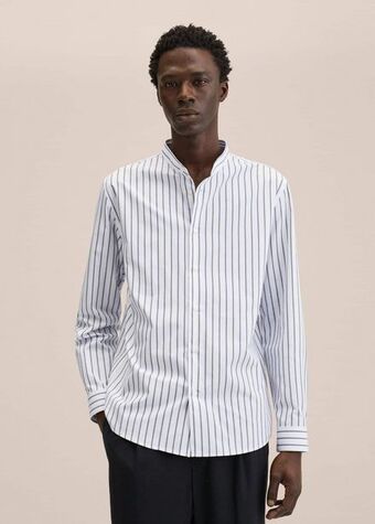 Camisa cuello mao rayas