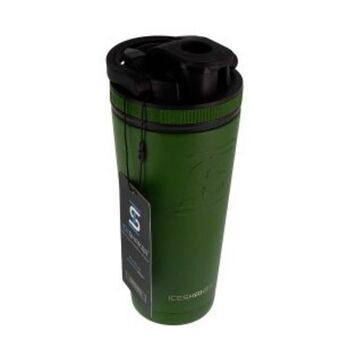 Termo shaker verde militar