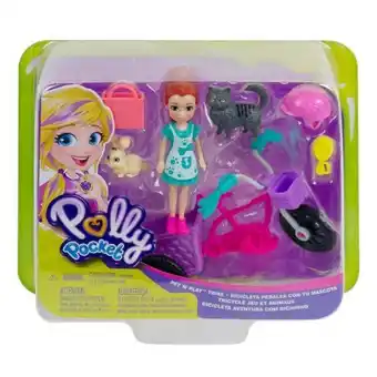 Juguetrón Mattel polly pocket bicicleta muñeca con mascota gfr03 oferta