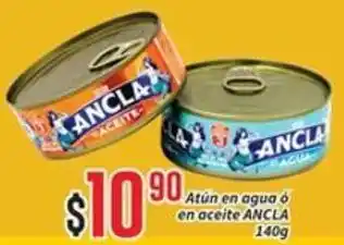 Atún en Agua ó en Aceite Ancla 140g