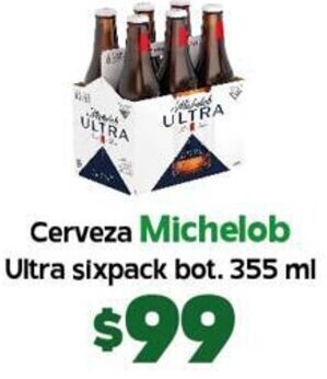 Arteli Cerveza Michelob Ultra Sixpack bot 355ml oferta