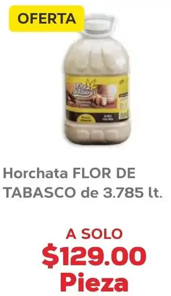 Super Aki Horchata Flor de Tabasco de 3,785lt oferta