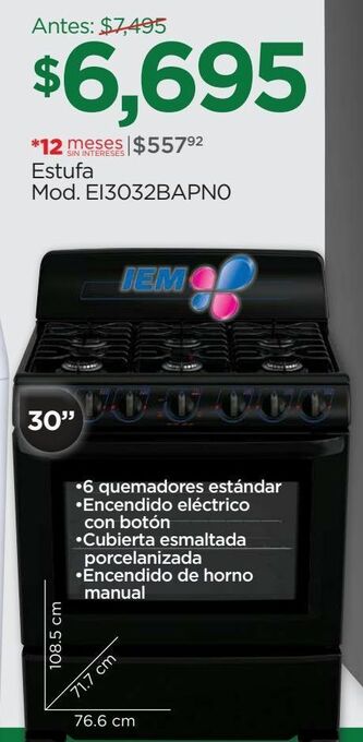 Chedraui Estufa oferta