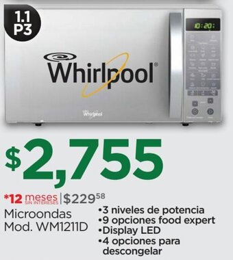 Chedraui Microondas oferta