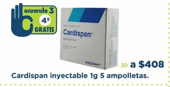 Farmacia San Pablo Cardispan inyectable 1g 5 ampolletas oferta