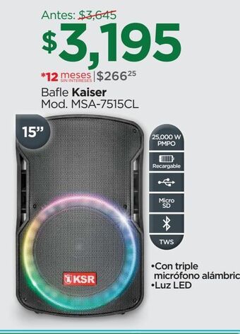 Chedraui Bafle kaiser oferta