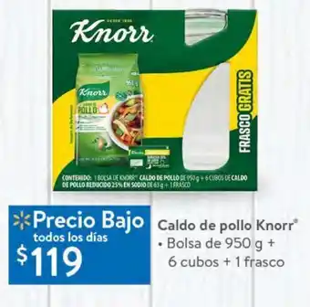 Caldode pollo knorr bolsa de 950g + 6cubos + 1 frasco