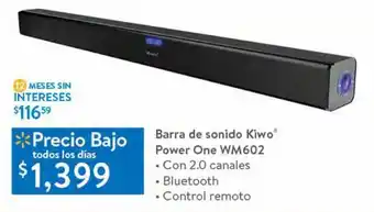 Walmart Barra de sonido kiwo oferta