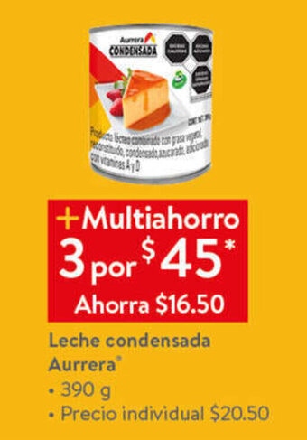 Leche condensada aurrera 390g