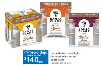 Leche santa clara 6pzas x 1l c/u