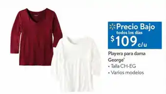 Walmart Playera para dama george oferta