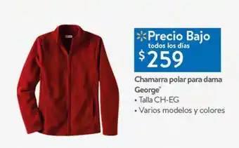 Walmart Chamarra polar para dama george oferta