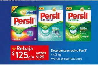 Walmart Detergente en polvo persil 4,5kg oferta
