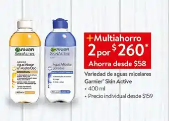 Walmart Agua micelar garnier 400ml oferta