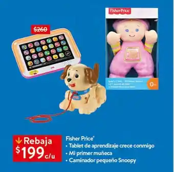 Walmart Fisher price caminador pequeño snoopy oferta