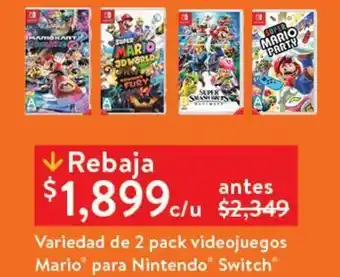 2 pack videojuegos mario para nintendo switch