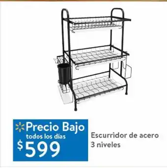 Escurridor de acero 3 niveles