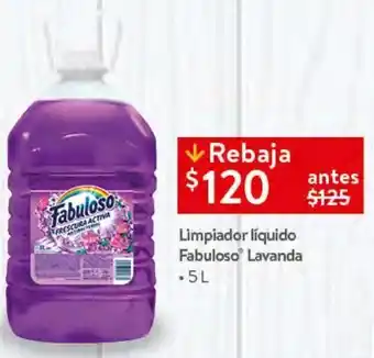 Walmart Limpiador líquido fabuloso lavanda 5l oferta