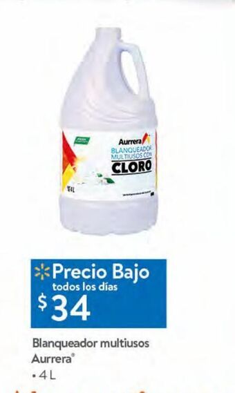 Blanqueador multiusos aurrera 4l