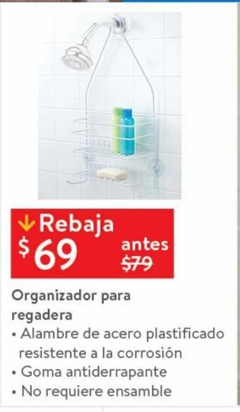 Organizador para regadera
