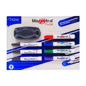 Sam's Club Marcadores para pizarrón blanco azor magistral 8 pzas oferta