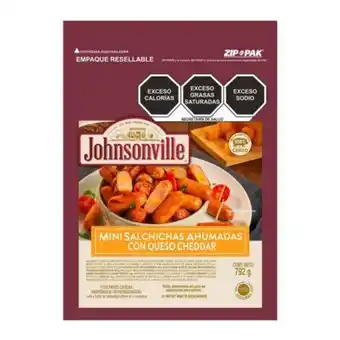 Mini salchichas ahumadas johnsonville con queso cheddar 792 gr